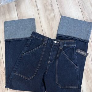 Blank NYC Women's Dark Blue Relaxed Jeans